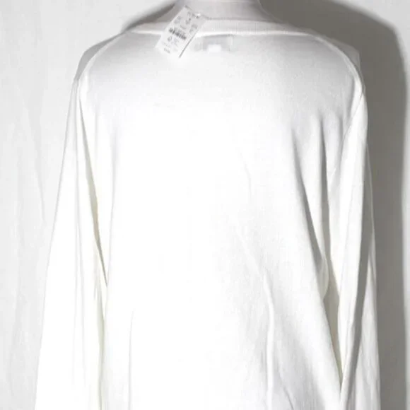 NEW J. Crew Teddi White Cotton Pullover Sweater w Flamingos & Pineapples sz XL - Picture 3 of 3